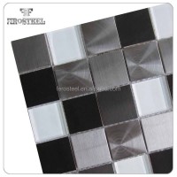 Wholesale 3d 300x300 Luxury Modern Style Gold Color Stainless Steel Mosaic Tile